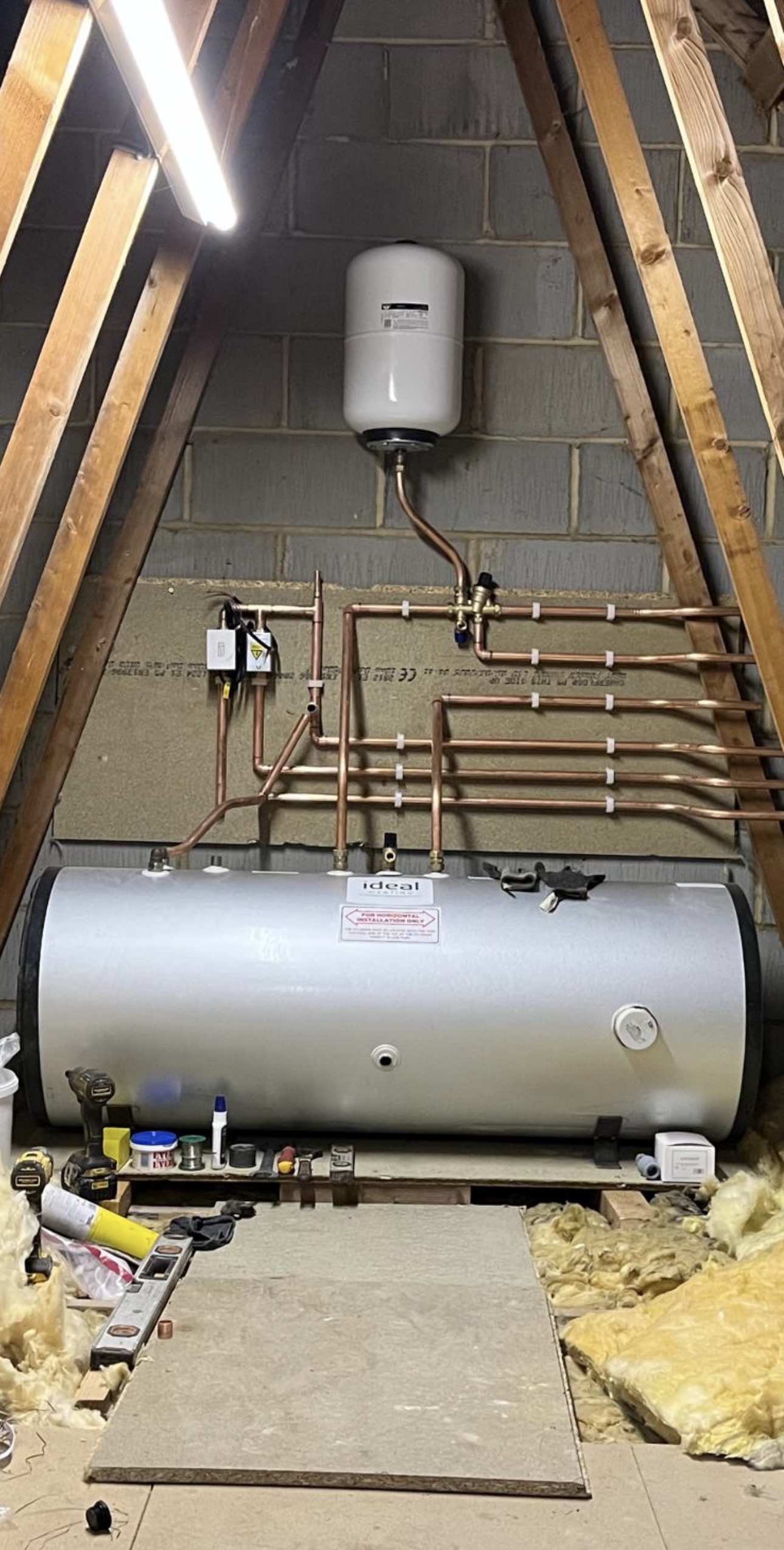 Hot water cylinder installation